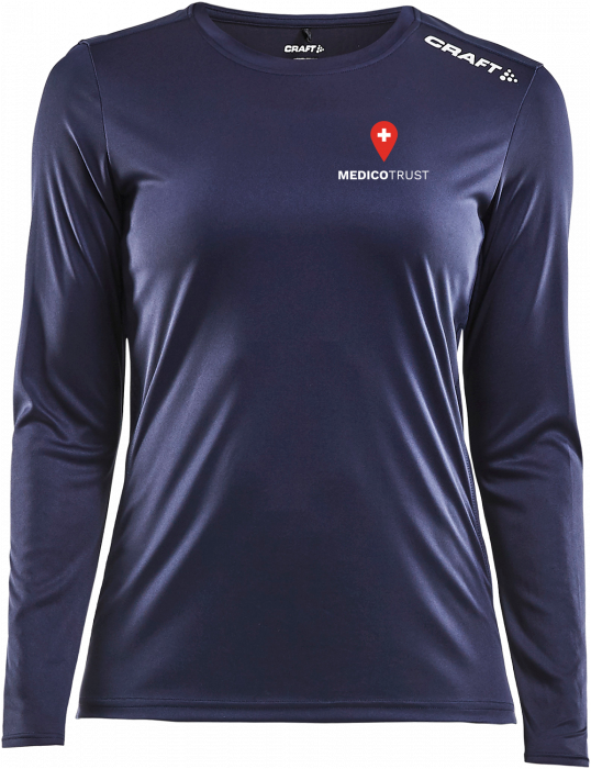 Craft - Medicotrust Running Shirt (Woman) - Marineblauw & wit