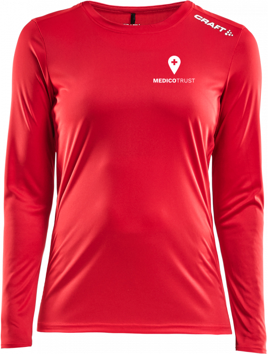 Craft - Medicotrust Running Shirt (Woman) - Rosso & bianco